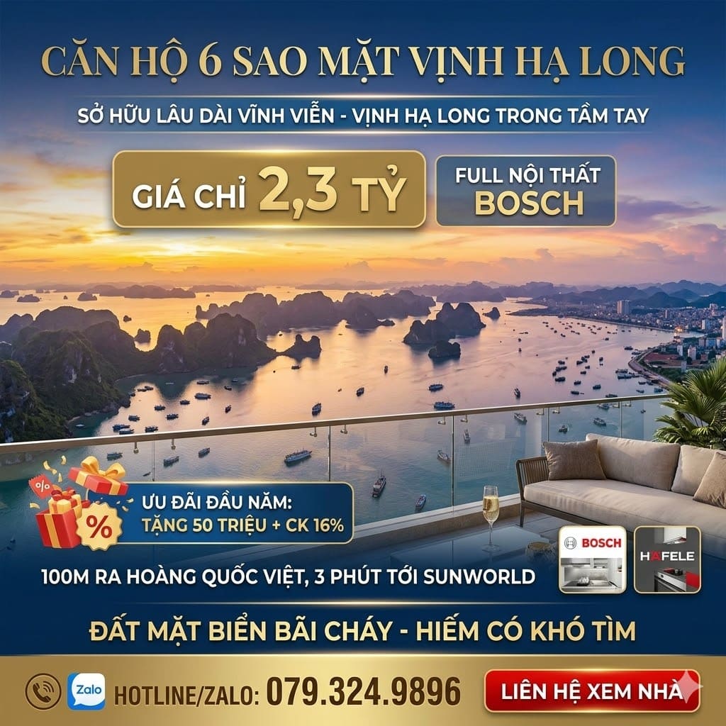 Target Facebook Ads bất động sản Aria Bay Hạ Long — tiện ích 6 sao bể bơi vô cực Rooftop Bar