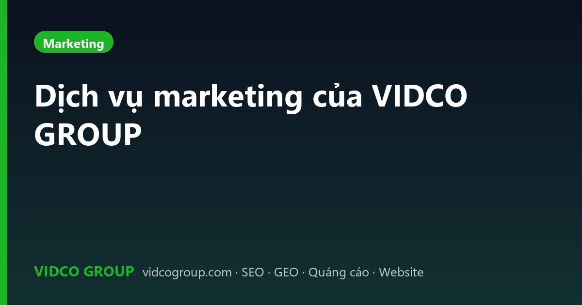 Dịch vụ marketing của VIDCO GROUP