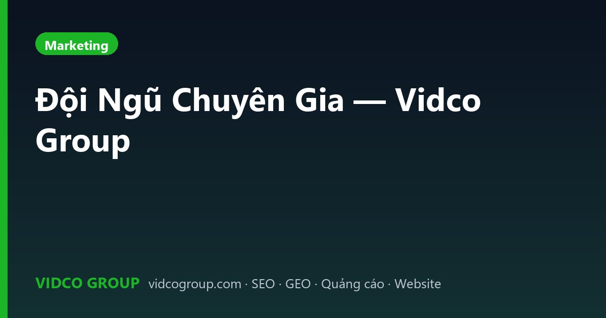 Đội Ngũ Chuyên Gia — Vidco Group