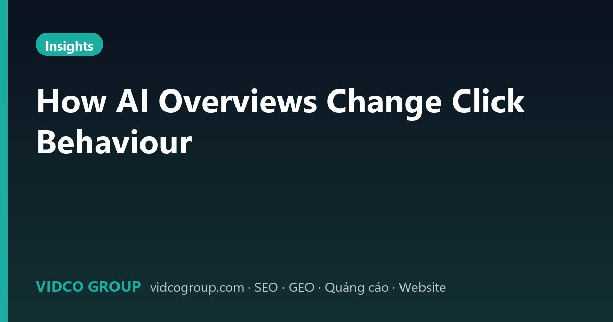 How AI Overviews Change Click Behaviour