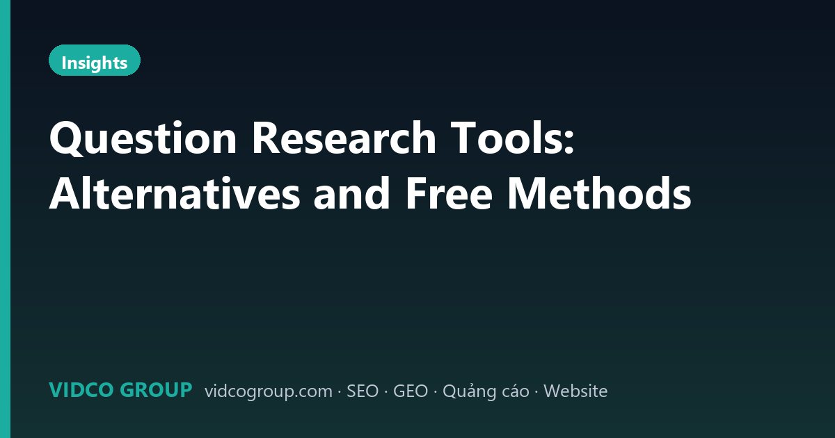 Question Research Tools: Alternatives and Free Methods