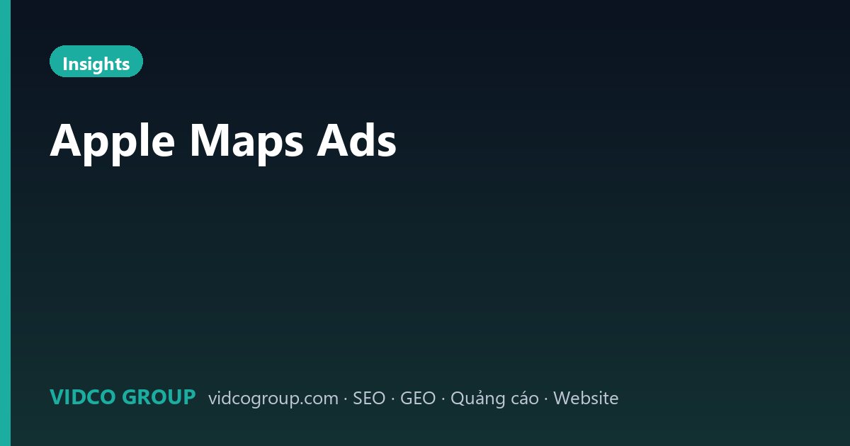 Apple Maps Ads
