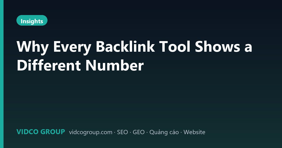 Why Every Backlink Tool Shows a Different Number