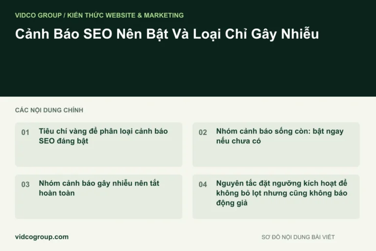 Cảnh Báo SEO Nên Bật Và Loại Chỉ Gây Nhiễu