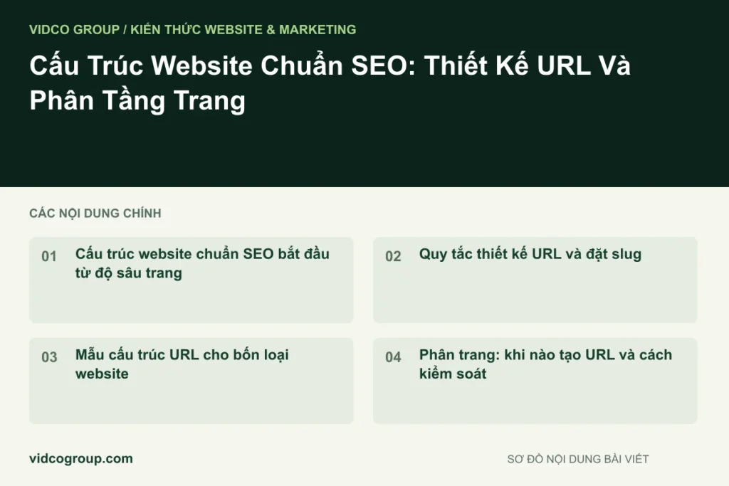 Cấu Trúc Website Chuẩn SEO: Thiết Kế URL Và Phân Tầng Trang