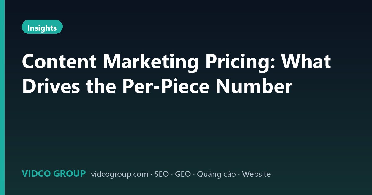 Content Marketing Pricing: What Drives the Per-Piece Number