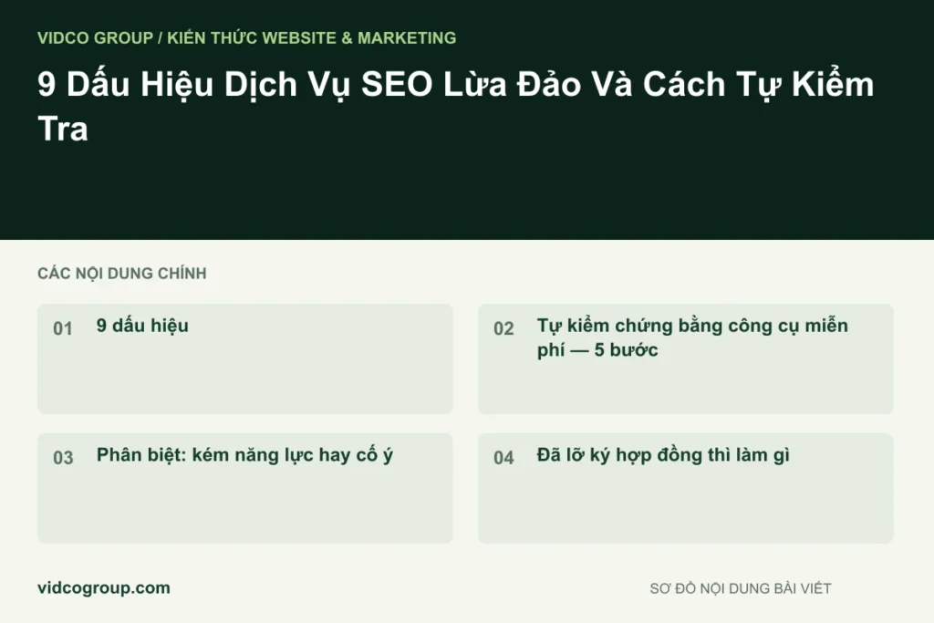 9 Dấu Hiệu Dịch Vụ SEO Lừa Đảo Và Cách Tự Kiểm Tra