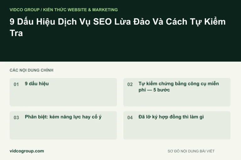 9 Dấu Hiệu Dịch Vụ SEO Lừa Đảo Và Cách Tự Kiểm Tra