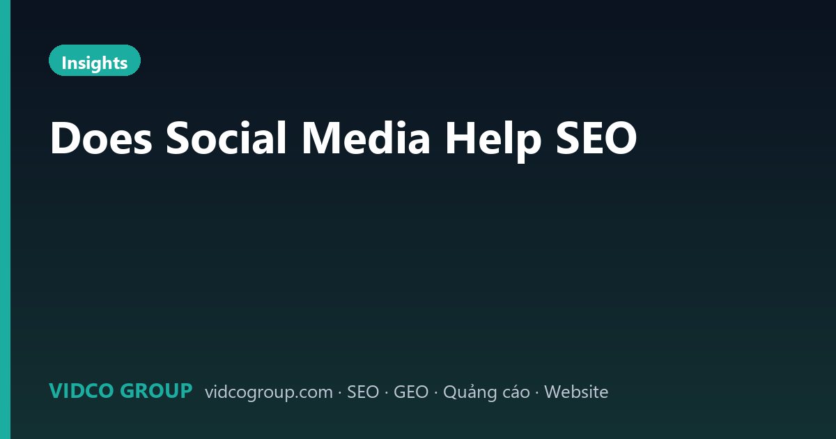 Does Social Media Help SEO