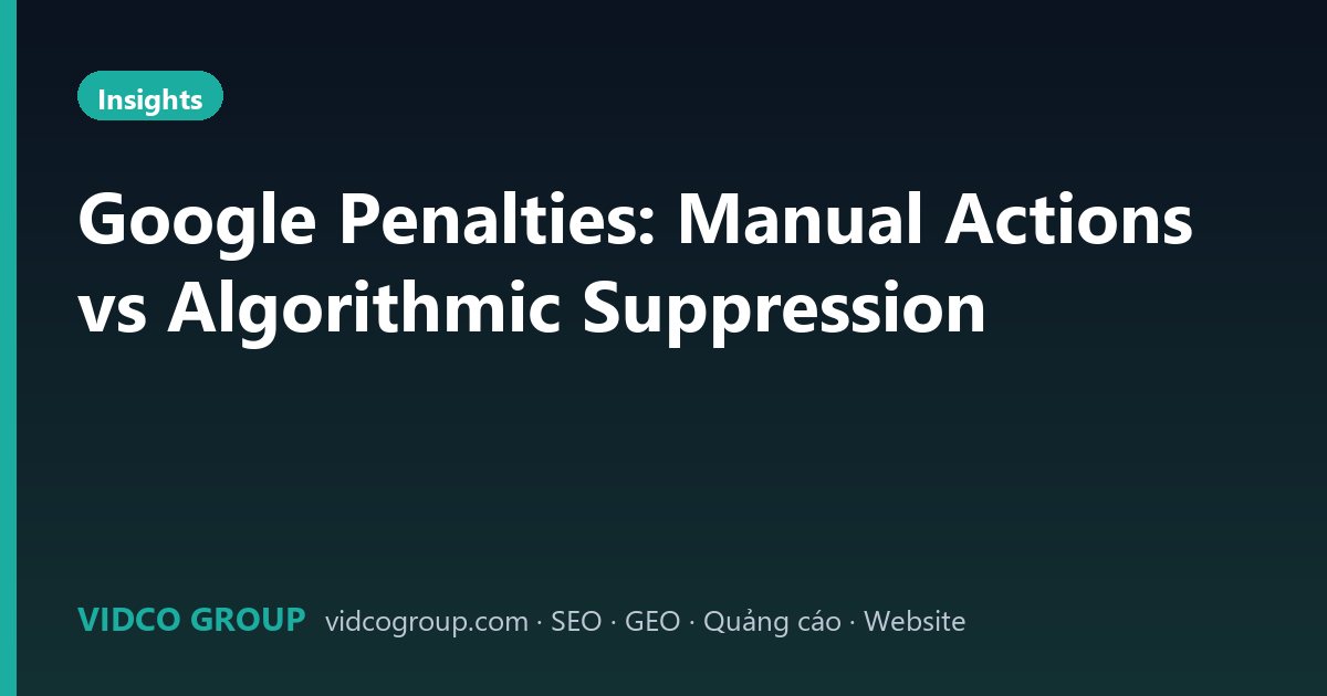 Google Penalties: Manual Actions vs Algorithmic Suppression