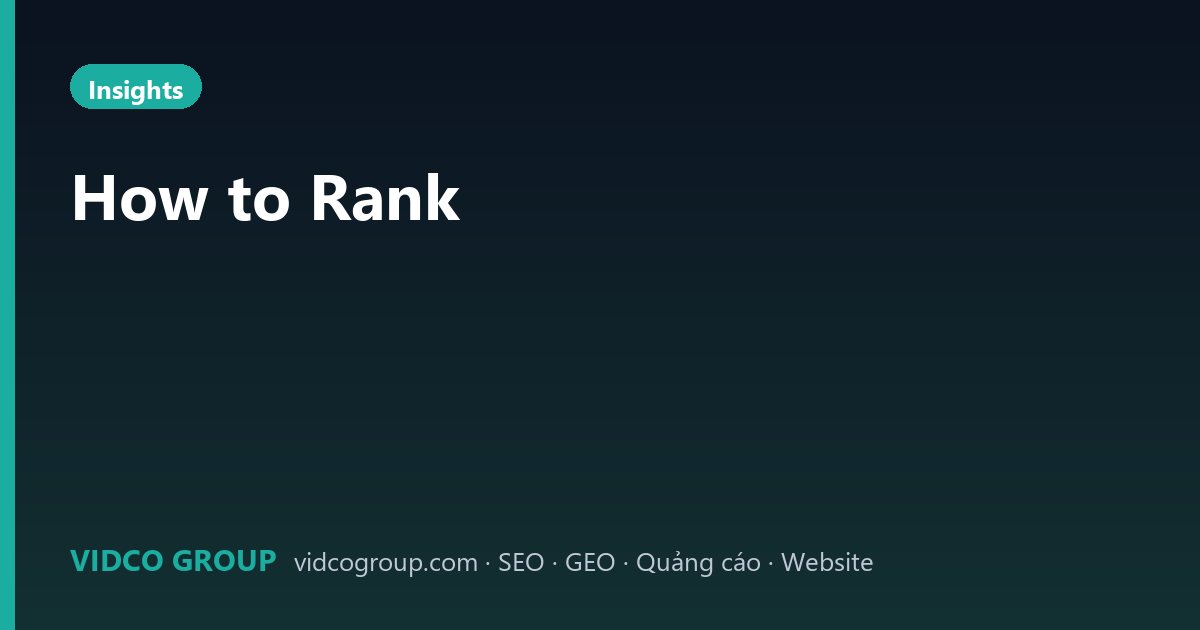 How to Rank