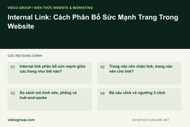 Internal Link: Cách Phân Bổ Sức Mạnh Trang Trong Website