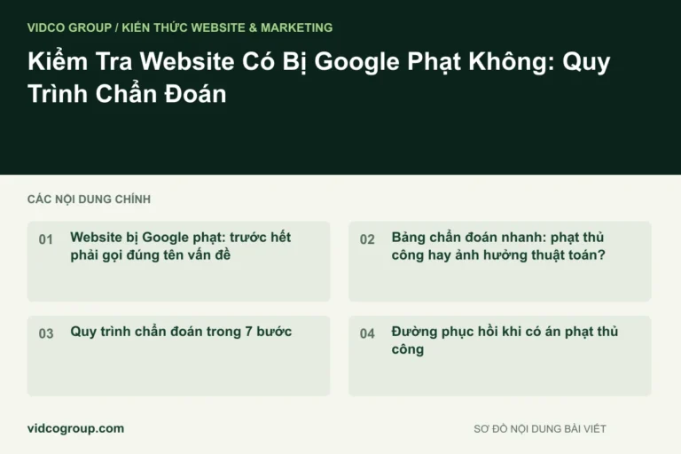 Kiểm Tra Website Có Bị Google Phạt Không: Quy Trình Chẩn Đoán