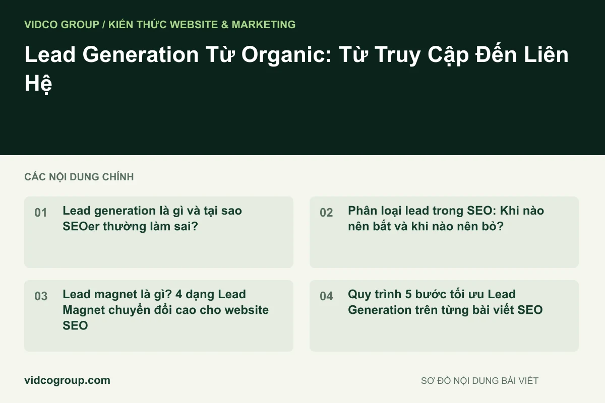 Lead Generation Từ Organic: Từ Truy Cập Đến Liên Hệ