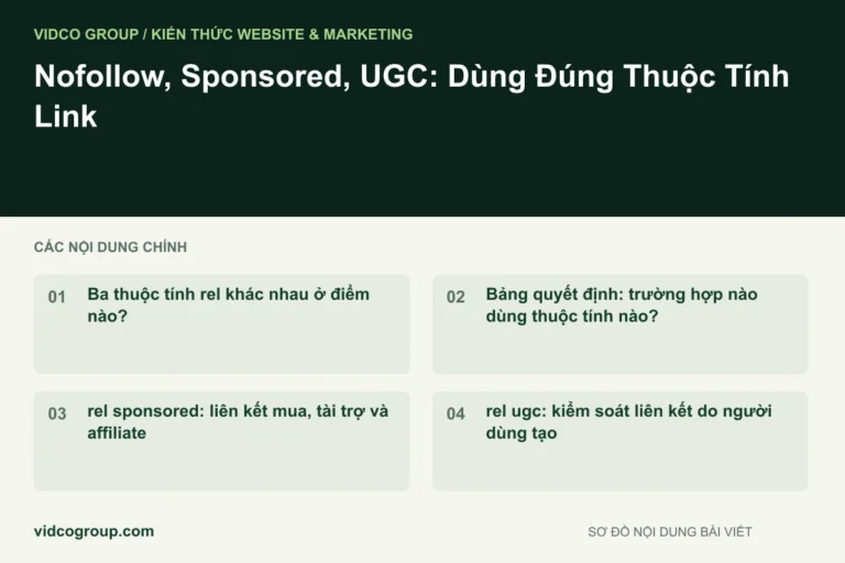Nofollow, Sponsored, UGC: Dùng Đúng Thuộc Tính Link