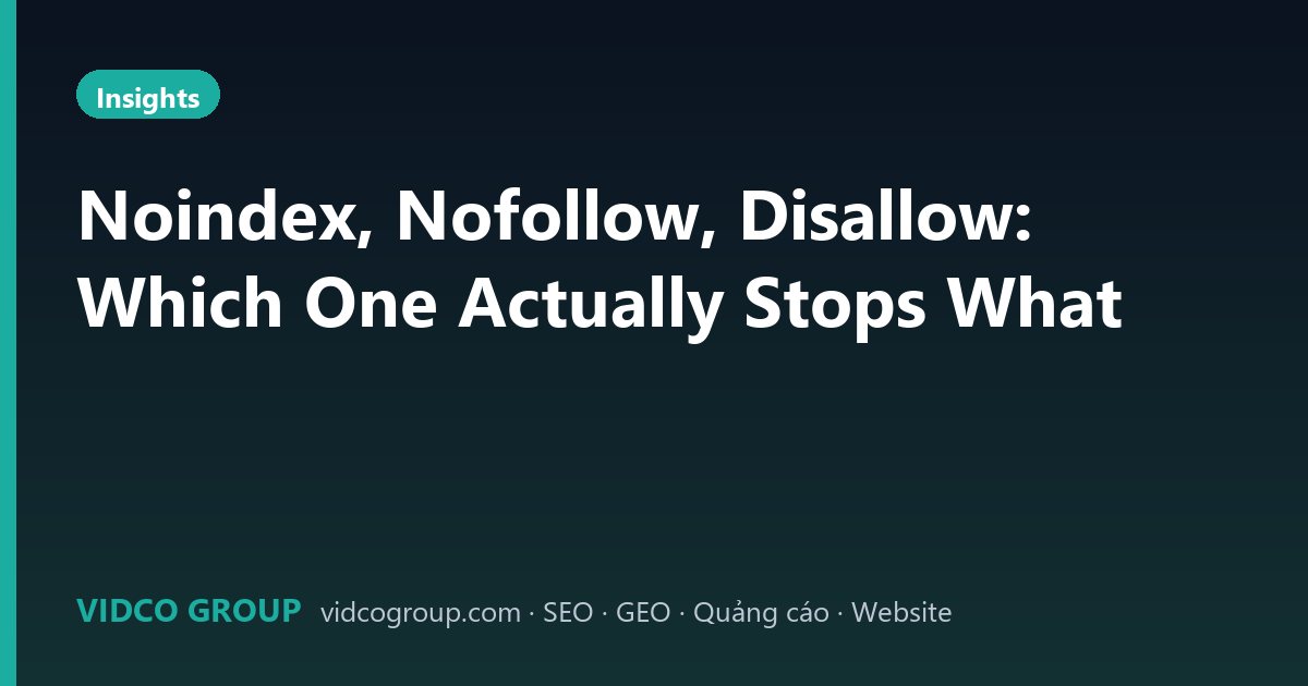 Noindex, Nofollow, Disallow: Which One Actually Stops What