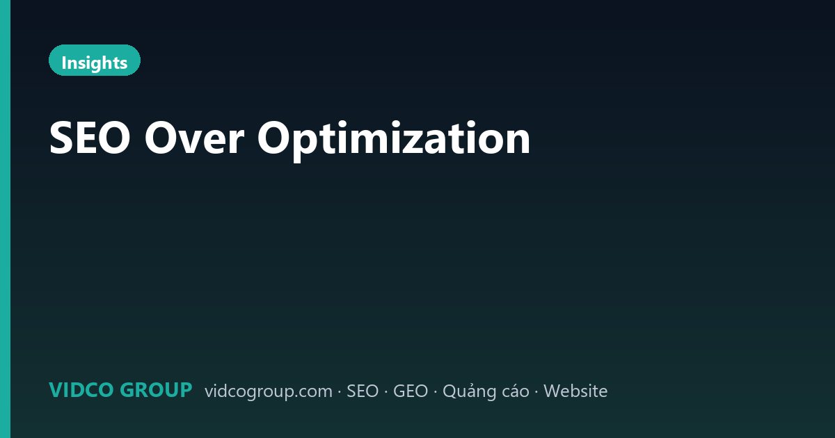 SEO Over Optimization