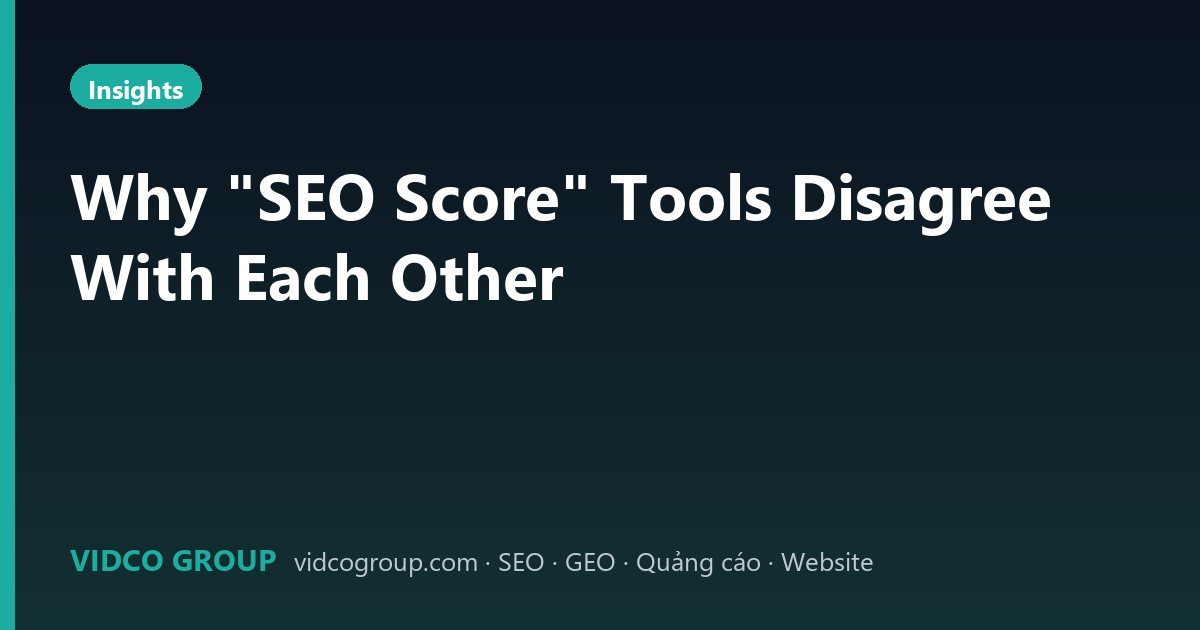 Why “SEO Score” Tools Disagree With Each Other