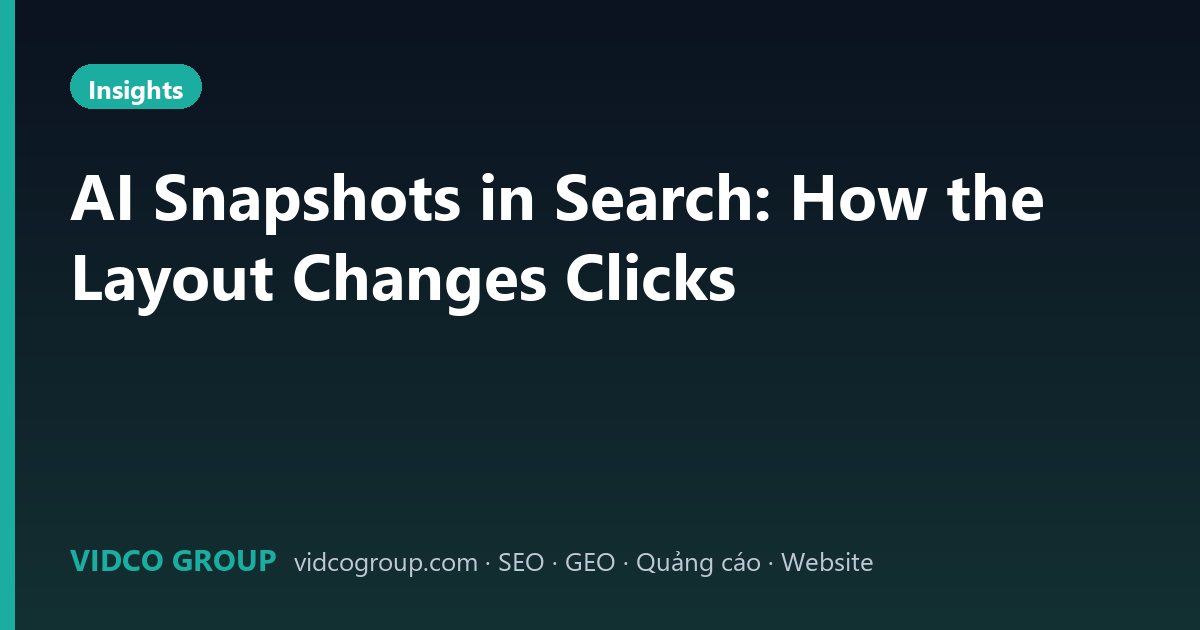 AI Snapshots in Search: How the Layout Changes Clicks