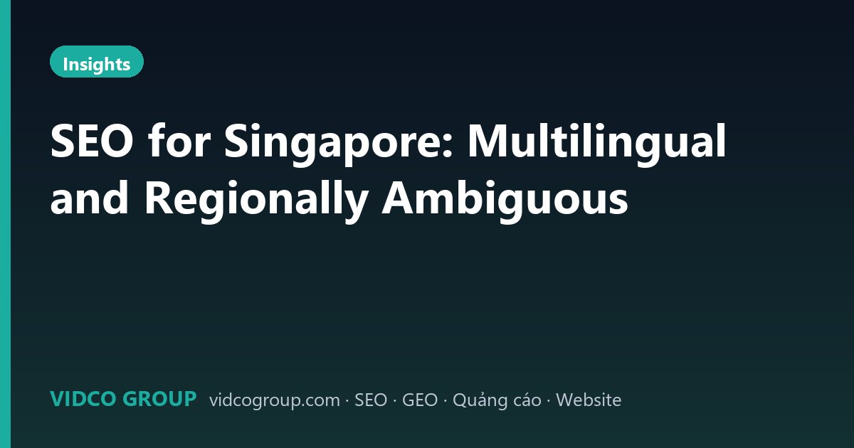 SEO for Singapore: Multilingual and Regionally Ambiguous