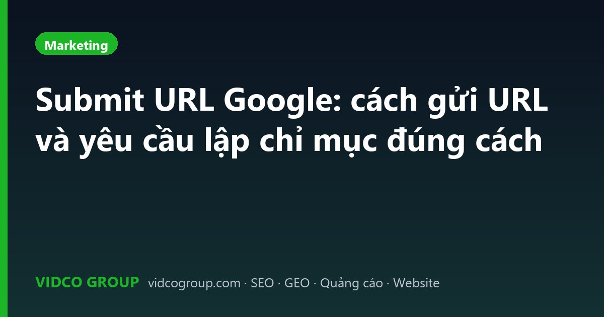 Submit URL Google: cách gửi URL và yêu cầu lập chỉ mục đúng cách