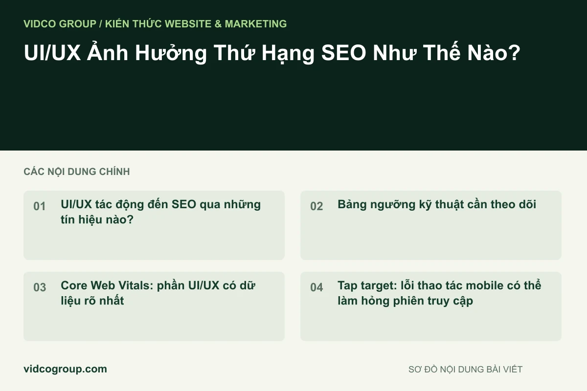 UI/UX Ảnh Hưởng Thứ Hạng SEO Như Thế Nào?
