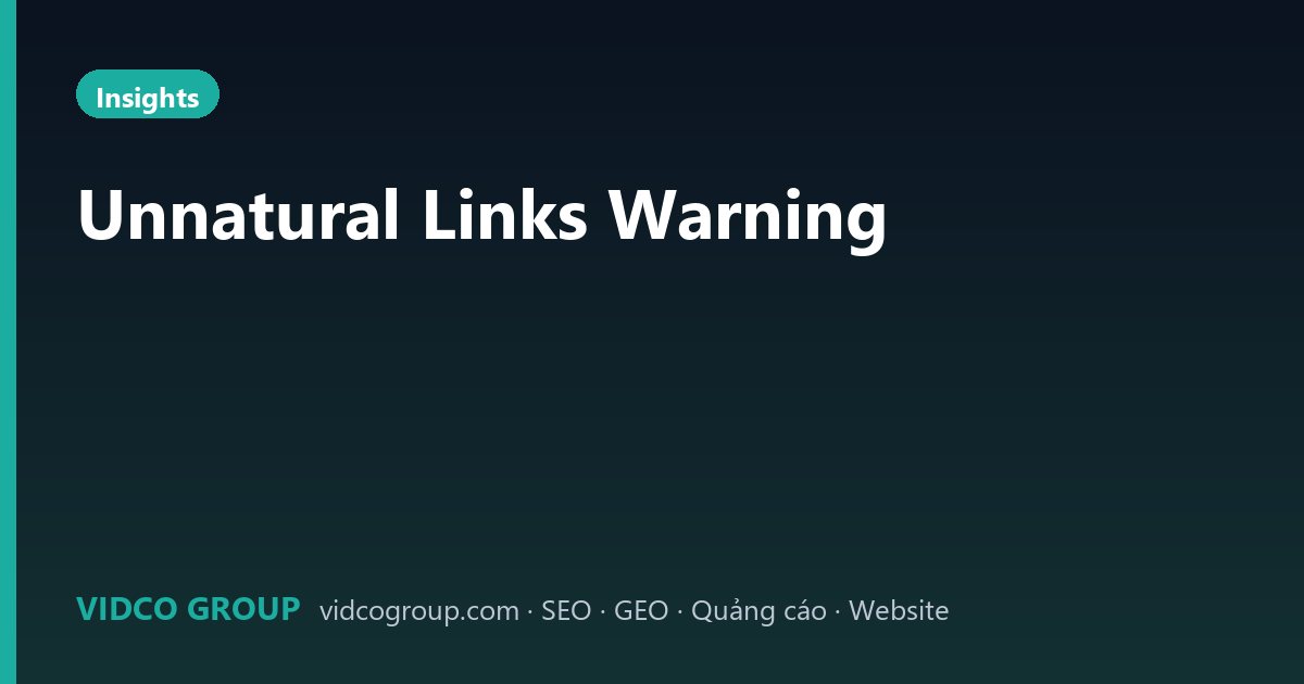 Unnatural Links Warning