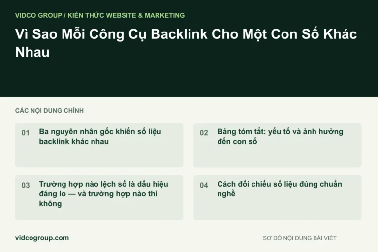 Vì Sao Mỗi Công Cụ Backlink Cho Một Con Số Khác Nhau