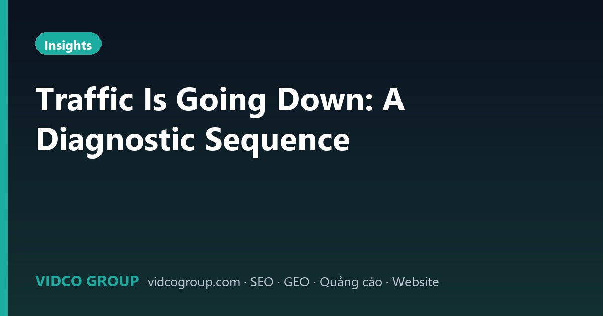 Traffic Is Going Down: A Diagnostic Sequence