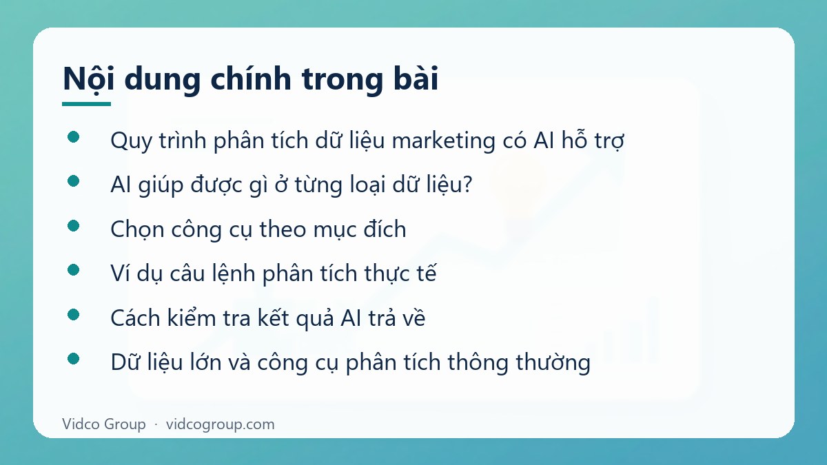 Nội dung chính: AI phân tích dữ liệu marketing