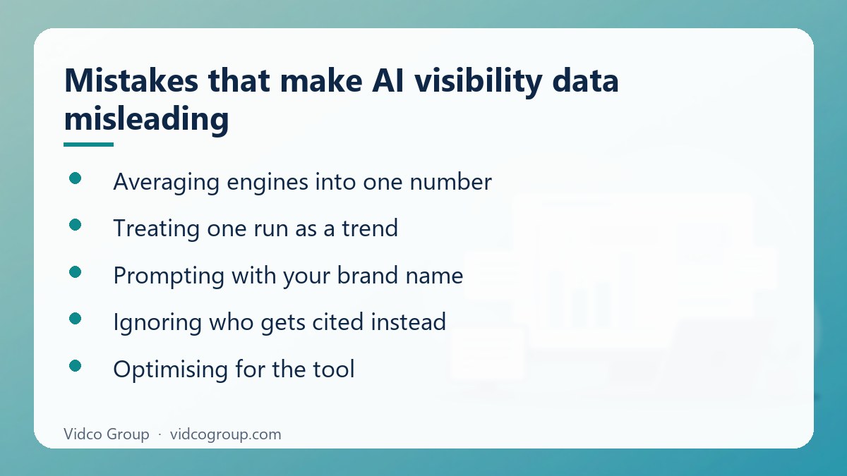 Checklist: Mistakes that make AI visibility data misleading