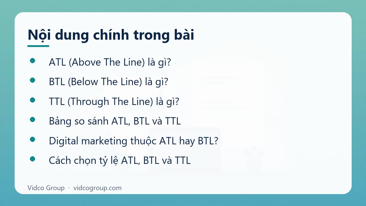 Nội dung chính: ATL, BTL, TTL là gì