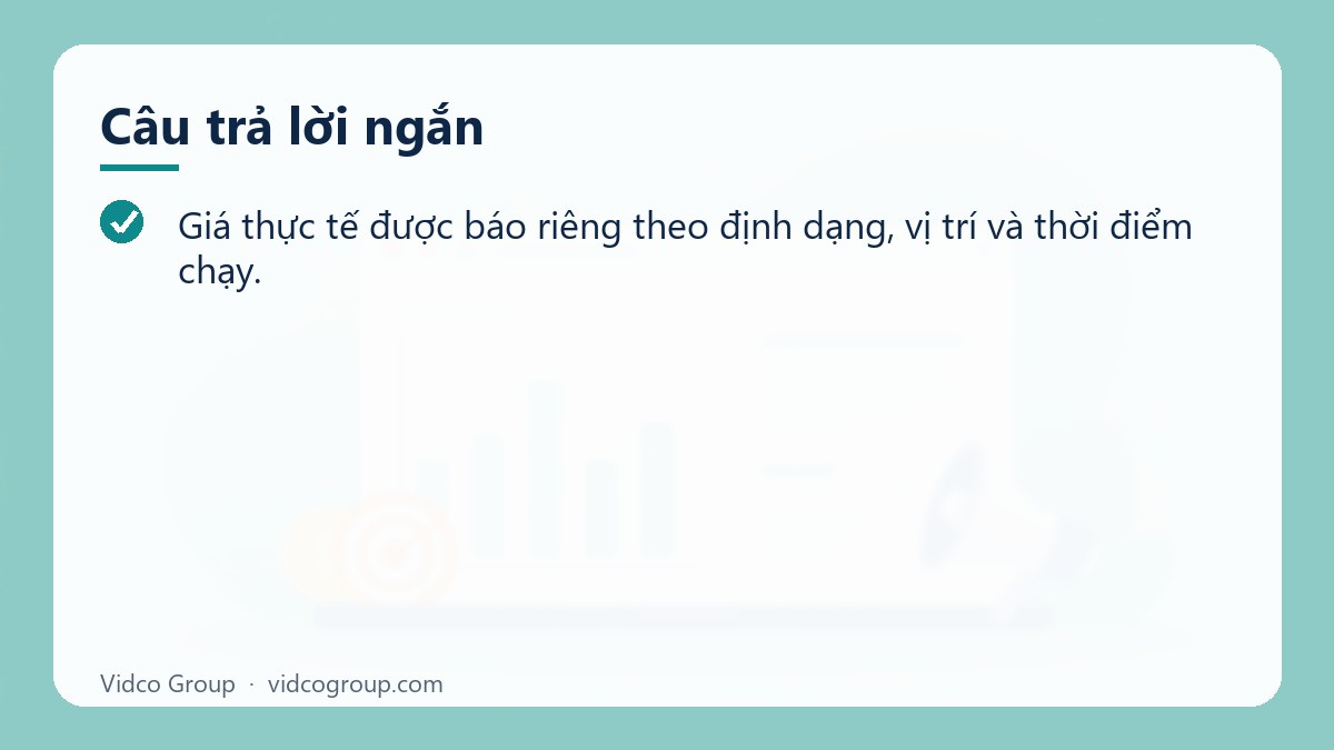 Câu trả lời ngắn: Báo giá quảng cáo Báo Mới