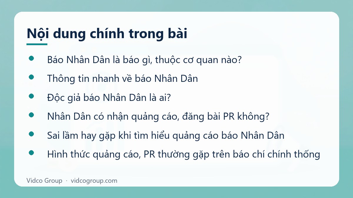 Nội dung chính: Báo giá quảng cáo Nhân Dân