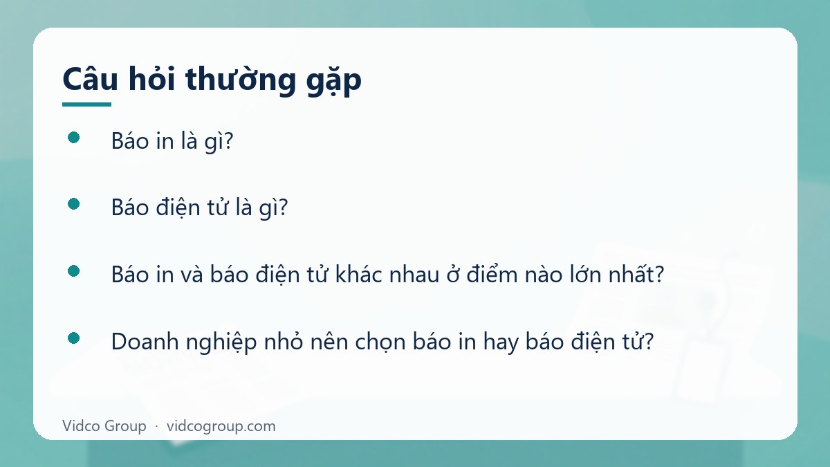 Một số câu hỏi thường gặp về Báo in và báo điện tử khác nhau thế nào