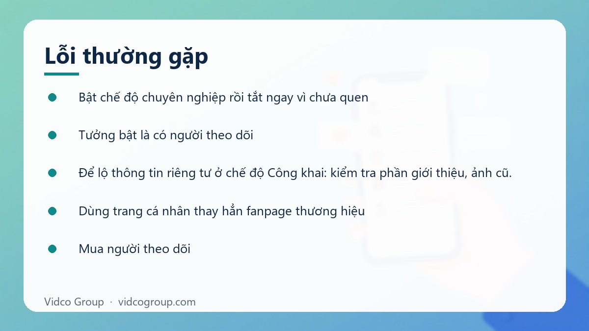 Danh sách: Lỗi thường gặp