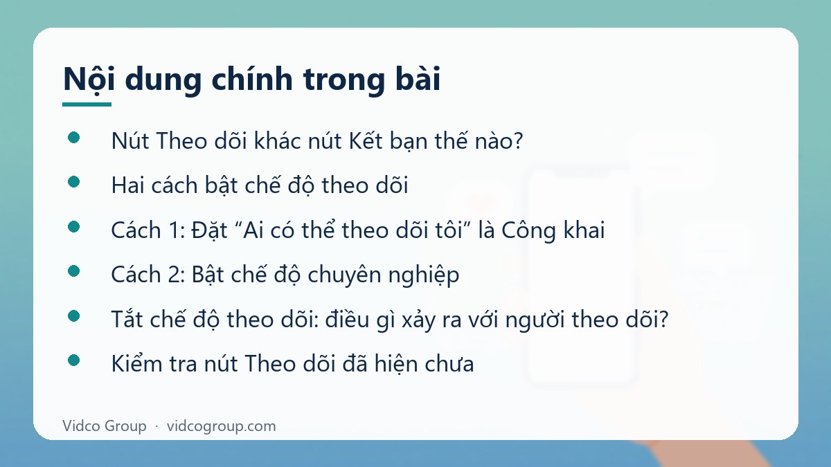 Nội dung chính: Cách bật chế độ theo dõi trên Facebook từng bước