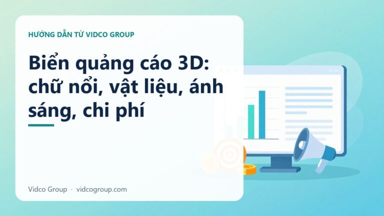 Biển quảng cáo 3D: chữ nổi, vật liệu, ánh sáng, chi phí