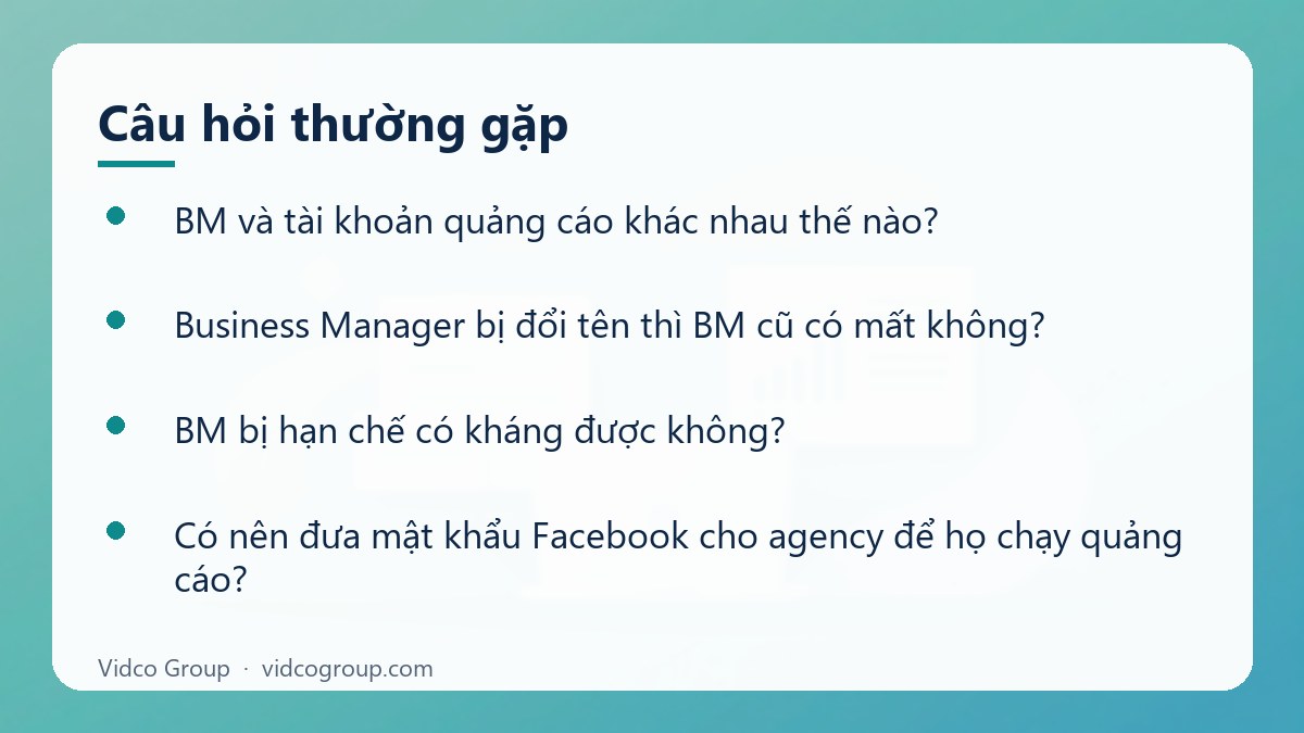 Một số câu hỏi thường gặp về BM chạy quảng cáo là gì