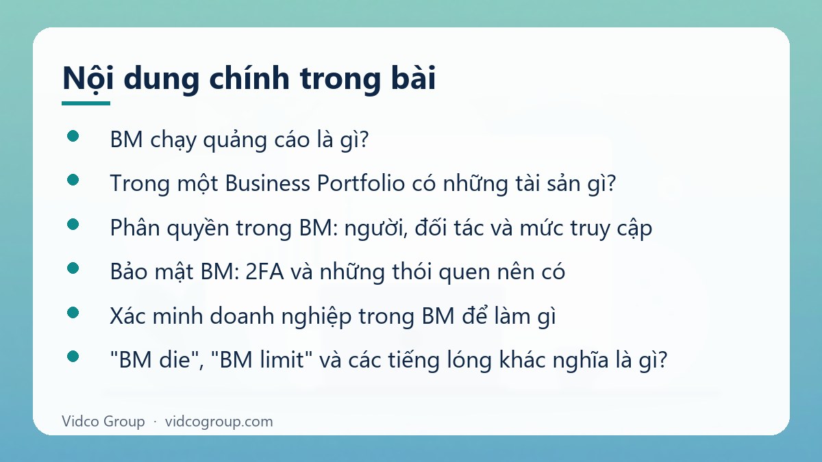 Nội dung chính: BM chạy quảng cáo là gì