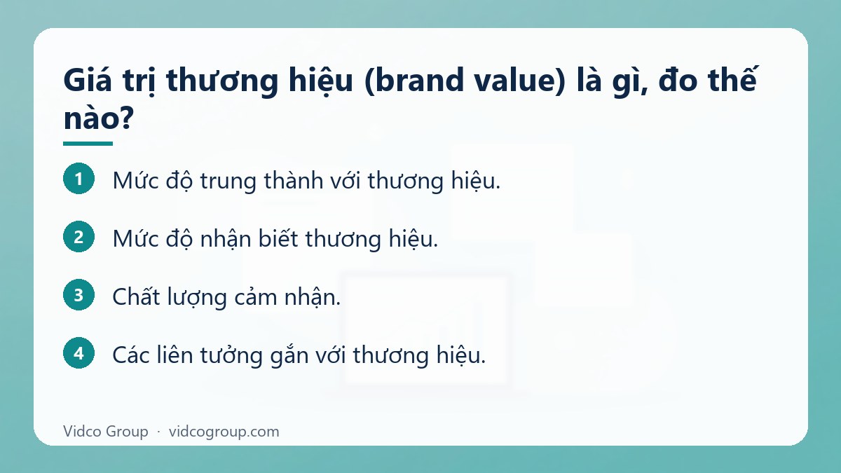 Các bước: Giá trị thương hiệu (brand value) là gì, đo thế nào?
