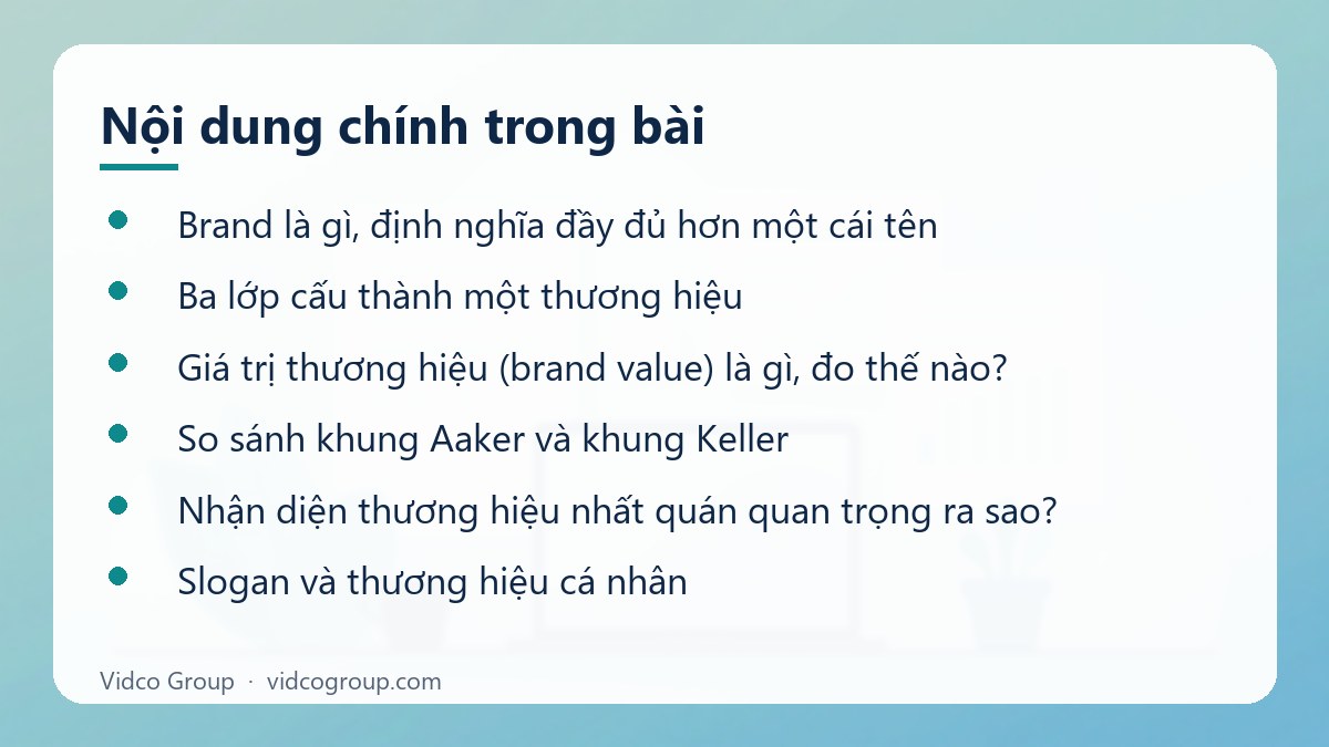 Nội dung chính: Brand là gì