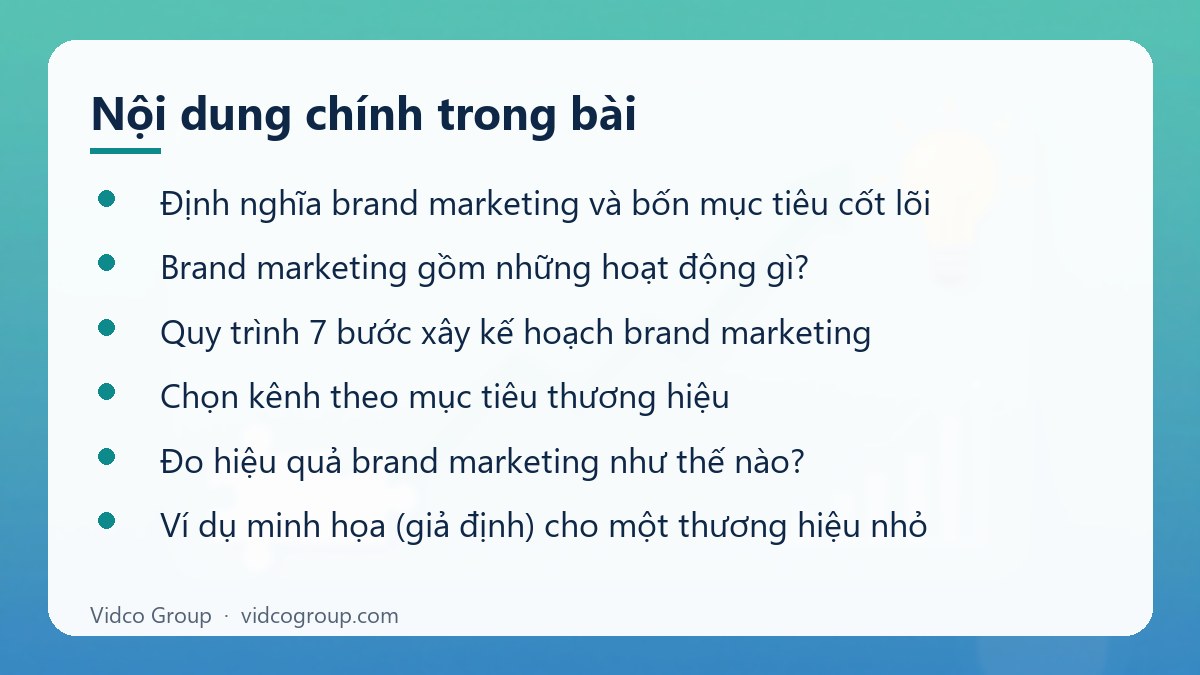 Nội dung chính: Brand Marketing là gì