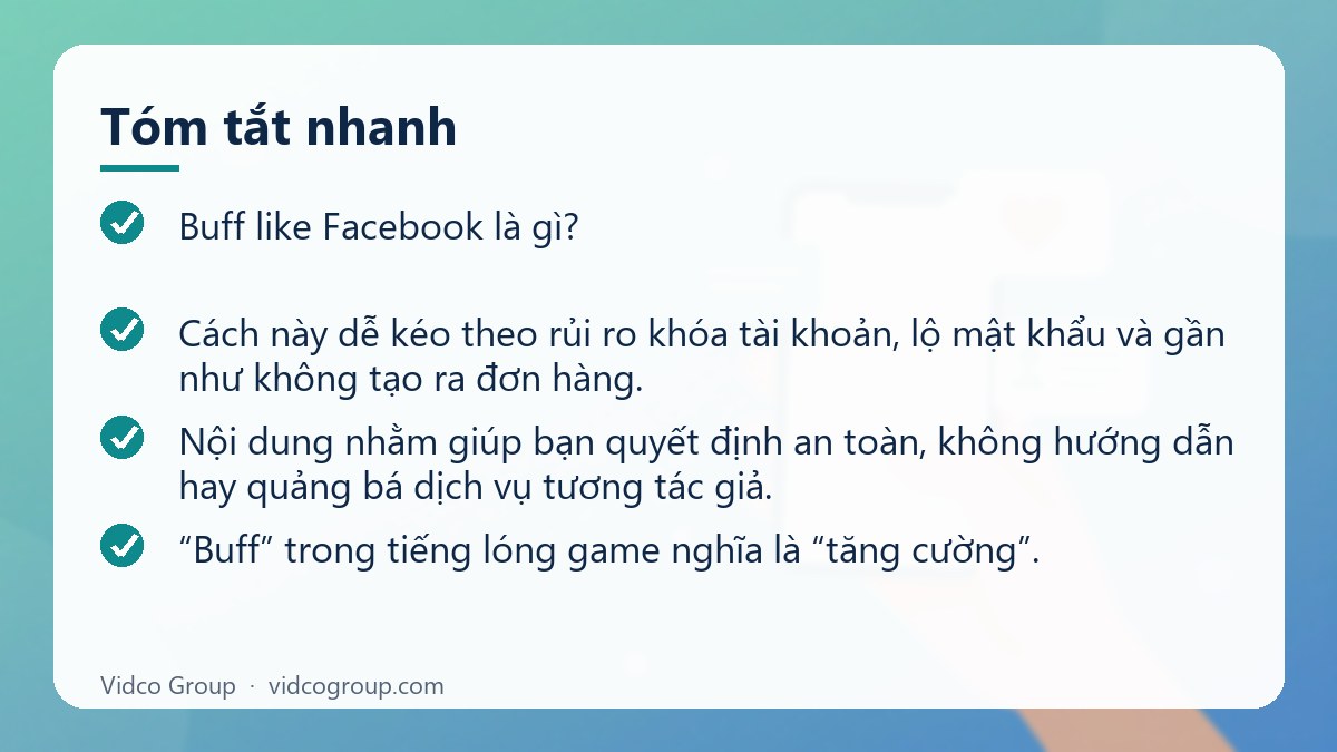 Tóm tắt nhanh: Buff like Facebook là gì