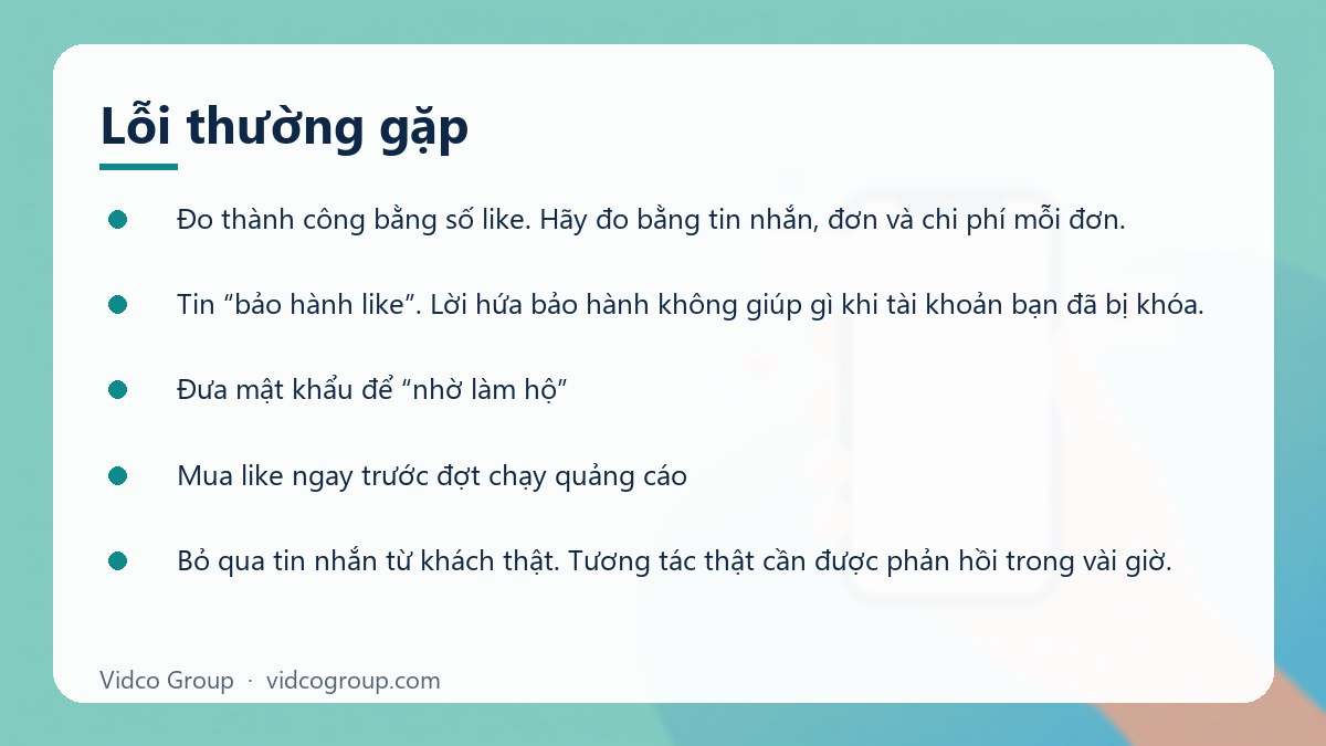 Danh sách: Lỗi thường gặp