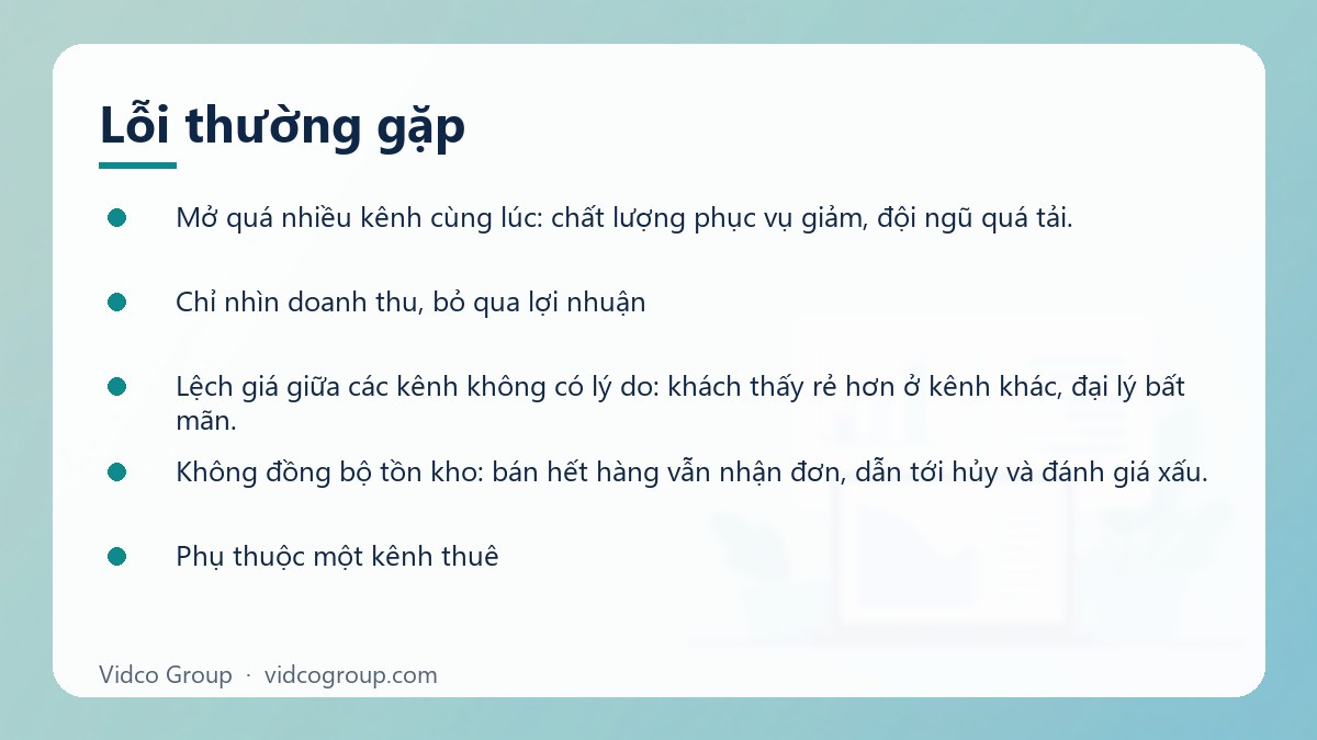 Danh sách: Lỗi thường gặp