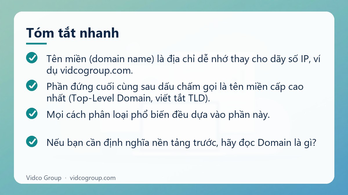Tóm tắt nhanh: Các loại tên miền và những lưu ý khi đăng ký