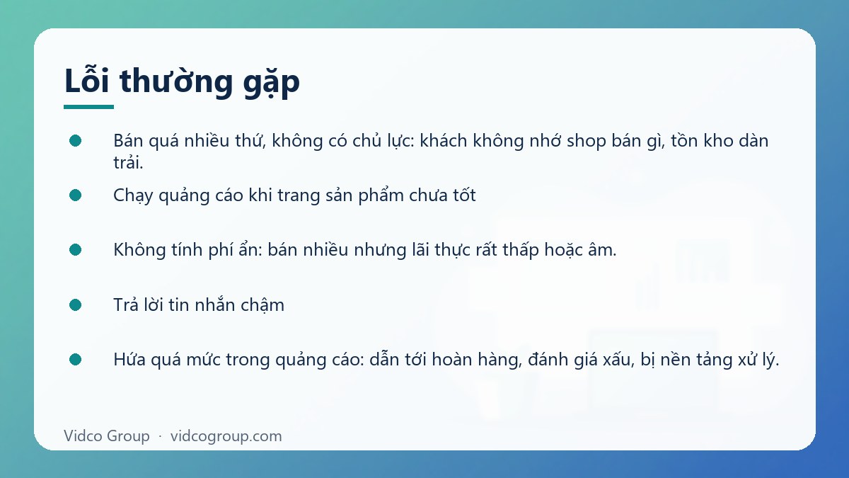 Danh sách: Lỗi thường gặp