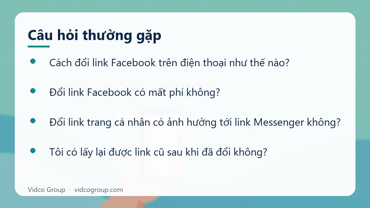 Một số câu hỏi thường gặp về Cách đổi link Facebook