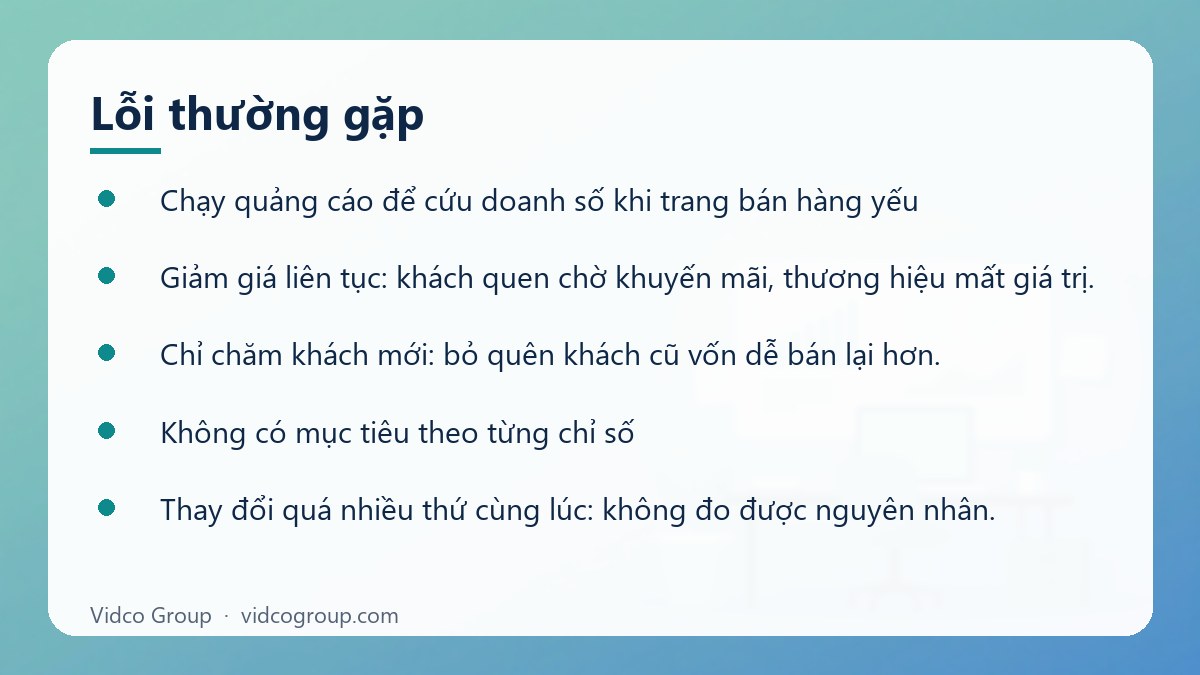 Danh sách: Lỗi thường gặp